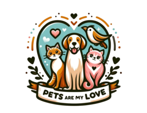 a logo with 3 happy pets